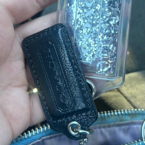 Coach Silver Sparkle Glitter Keychain - Picture 6 of 8